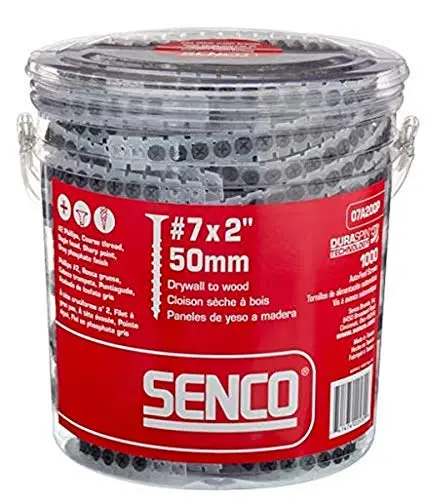 Senco DuraSpin Drywall Screws – #7 × 2″ Collated Fasteners (1,000 per Box)