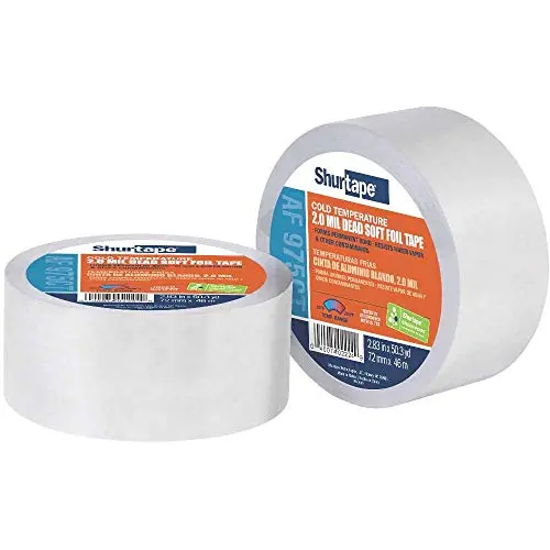 Shurtape AF 975CT Cold-Weather Aluminum Foil Tape – 2.5″ x 46 Yards, Silver Finish