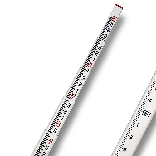 SitePro SCR25 Fiberglass Leveling Rod – 25-Foot, 1/8-Inch Graduations