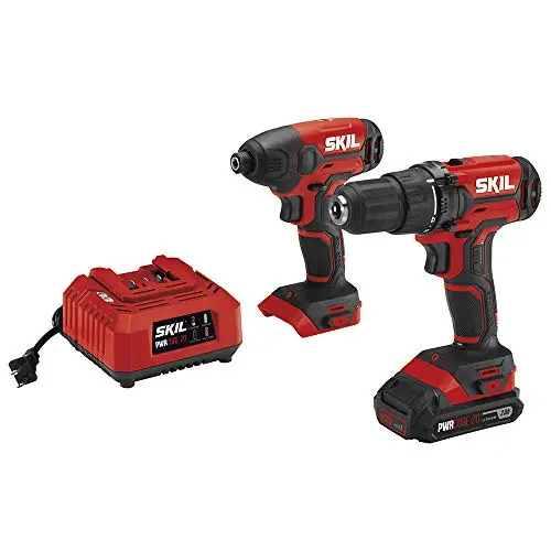 SKIL PWR CORE 20V 2-Tool Combo Kit – Cordless Drill Driver + Impact Driver
