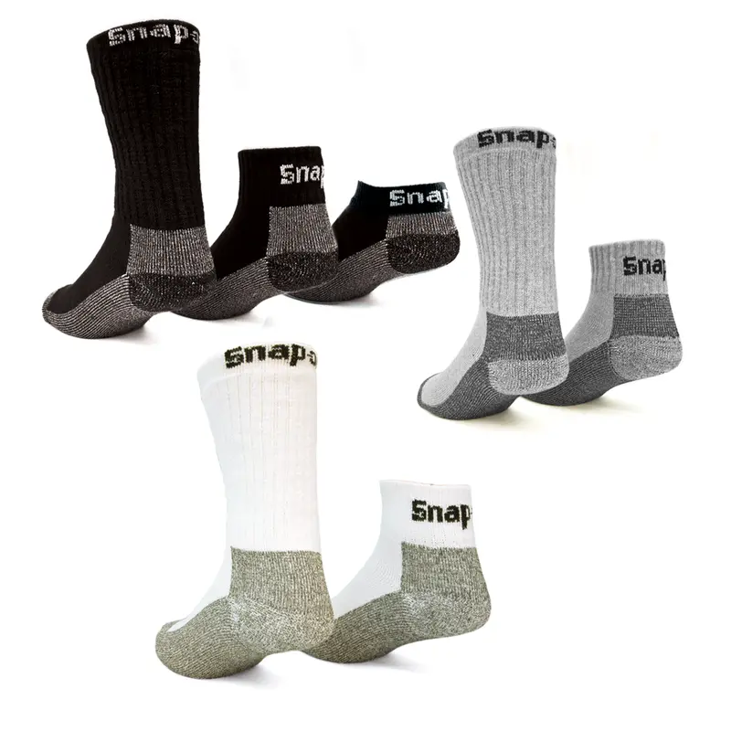 Snap-on Performance Socks – USA-Made, Moisture-Wicking Crew Socks