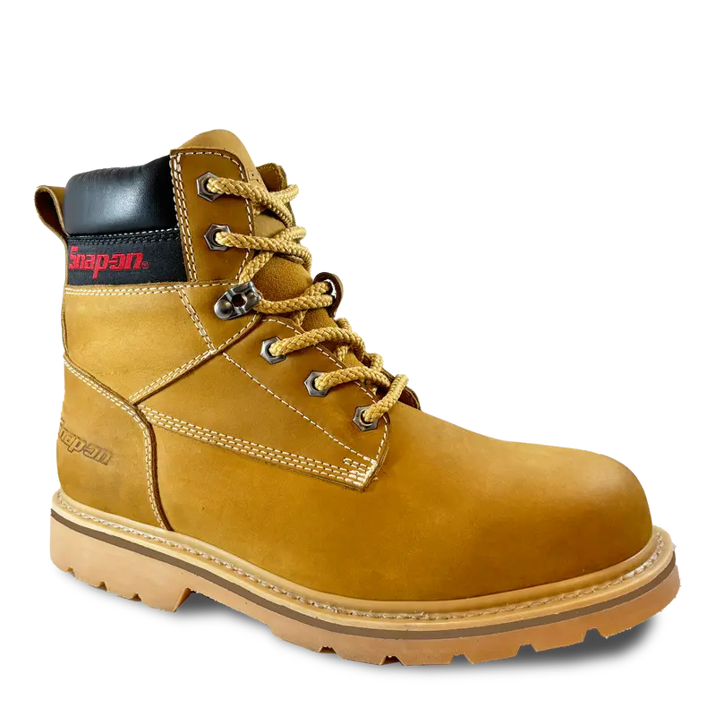 Snap-on Super V6 Tan Nubuck Work Boot – Premium Leather Steel Toe Boot