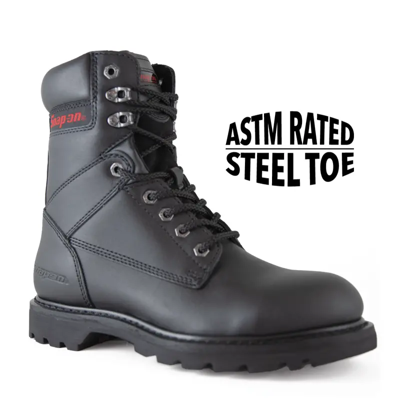 Snap-on Super V8 Steel Toe Work Boots – 8-Inch Safety Footwear