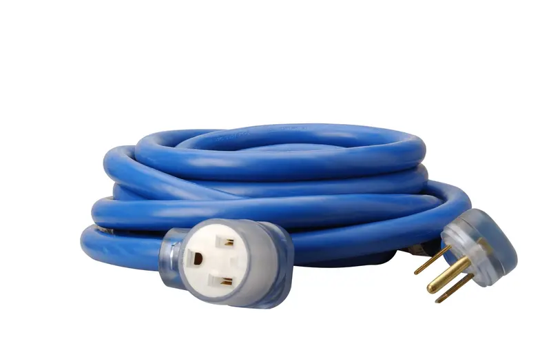 Southwire 19178806 Extra-Heavy-Duty Welding Extension Cord — 25 ft, 8 AWG, 40A, STW, Blue
