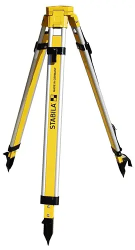 STABILA BST-S Fixed-Head Construction Tripod – Adjustable 36–68 Inch Height for Laser Levels and Tools