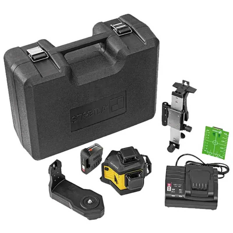 STABILA LAX 600G Green Laser Level Kit — 3-Plane + 360° Rotary Beam System