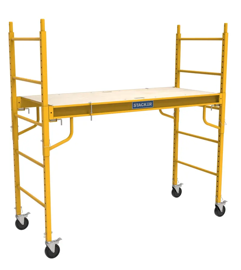 Stacker S-IB1LP0 6-Foot Heavy-Duty Steel Baker Scaffold: Mobile Work Platform with 1000 lb Load Capacity