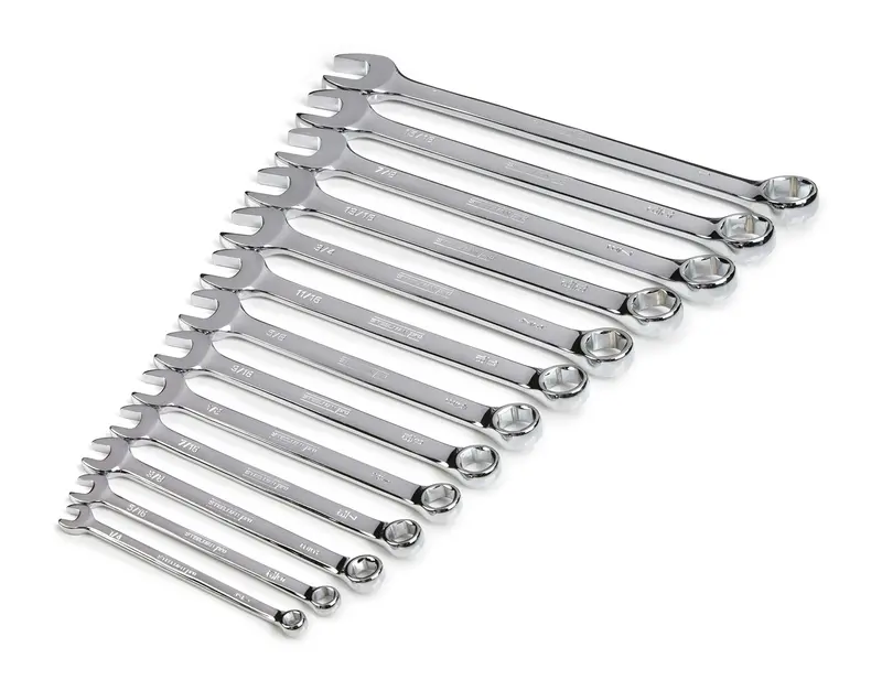 Steelman 78348 Professional 13-Piece SAE 6-Point Combination Wrench Set – Chrome-Finished, Full-Size Range
