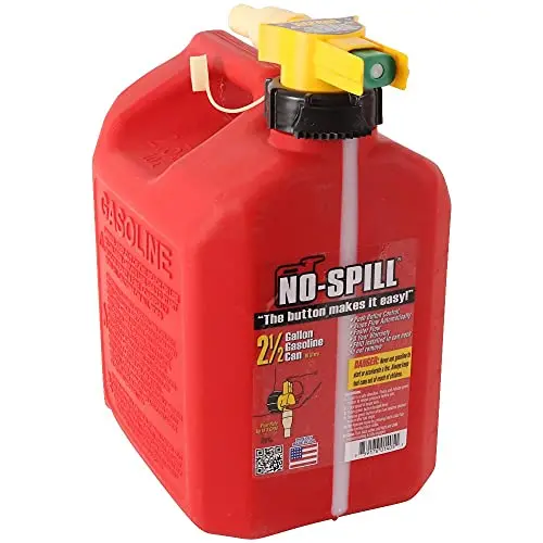 Stens No-Spill 2.5-Gallon Fuel Can – Red EPA-Compliant Container with Spill-Proof Spout, Model 765-102