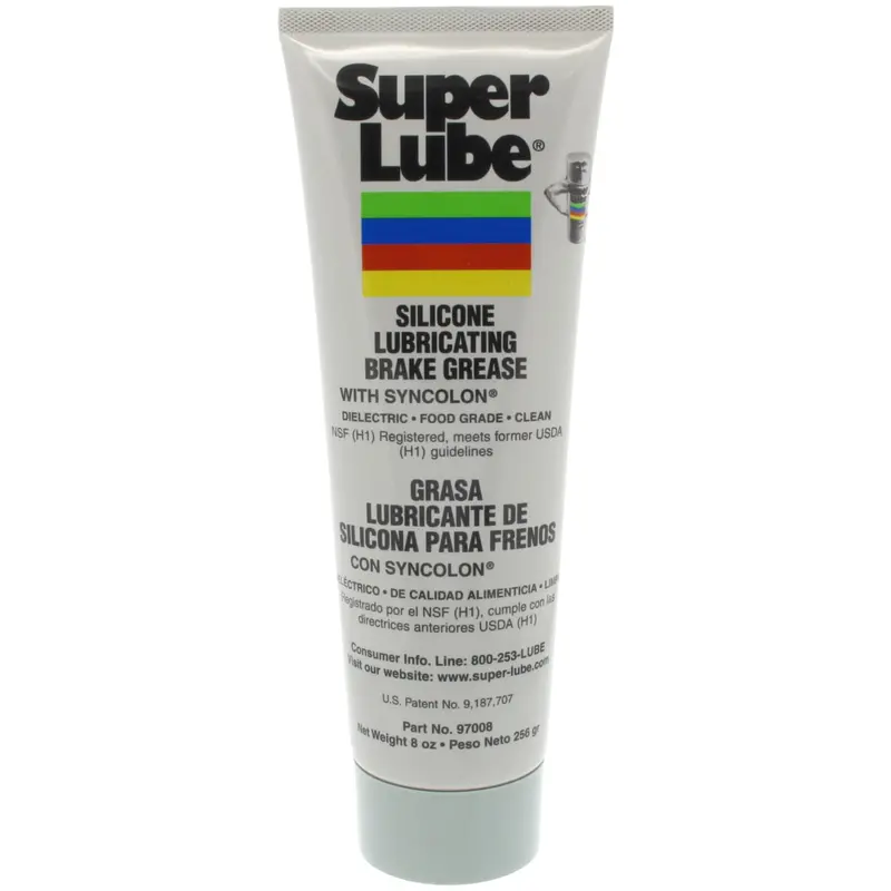 Super Lube 8 oz Silicone Brake Grease with PTFE – Translucent White, High-Performance Lubricant