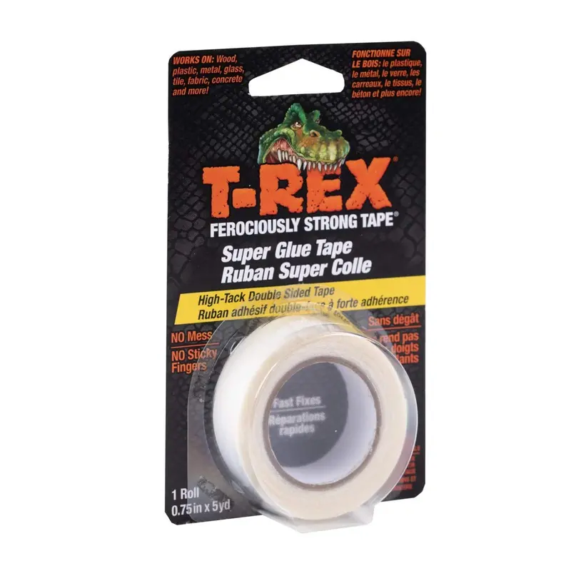 T-Rex 286853 Double-Sided Super Glue Tape – 0.75″ Width × 5 Yards