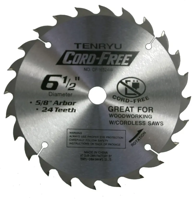 Tenryu CF-16524W 6-1/2″ Cordless General-Purpose Saw Blade