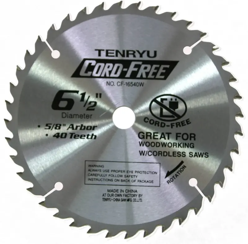 Tenryu CF-16540W 6-1/2″ Cordless Wood-Cutting Saw Blade