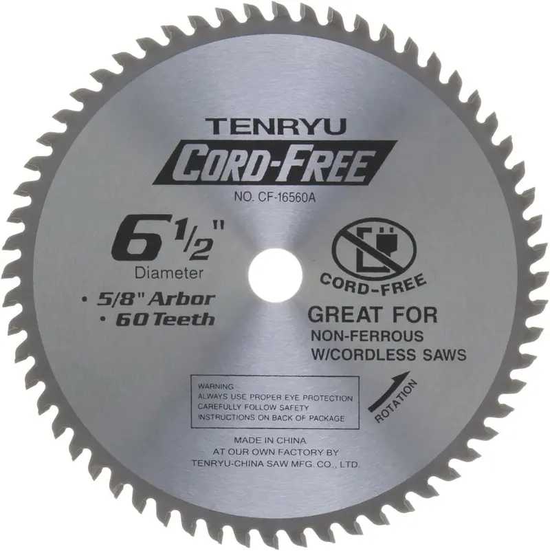Tenryu CF-16560A 6-1/2 Inch Cordless Non-Ferrous Cutting Blade