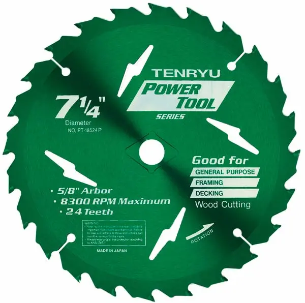Tenryu PT-18524P Bullfrog 7-1/4″ All-Purpose Power Tool Blade