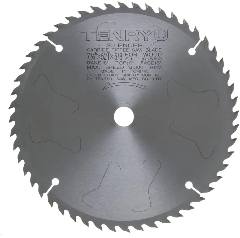Tenryu SL-18552 7-1/4″ General-Purpose Carbide-Tipped Circular Saw Blade
