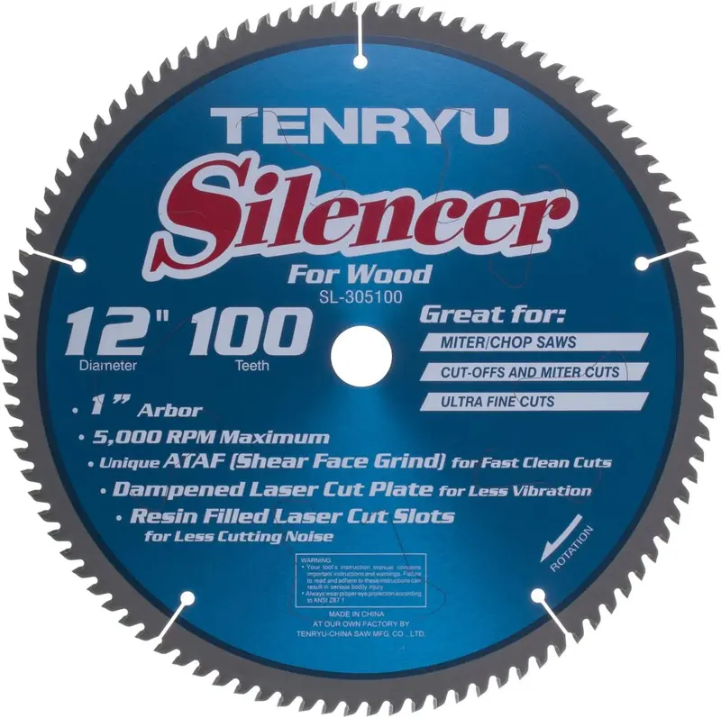 Tenryu SL-305100 12 Inch High-Performance Miter Saw Blade