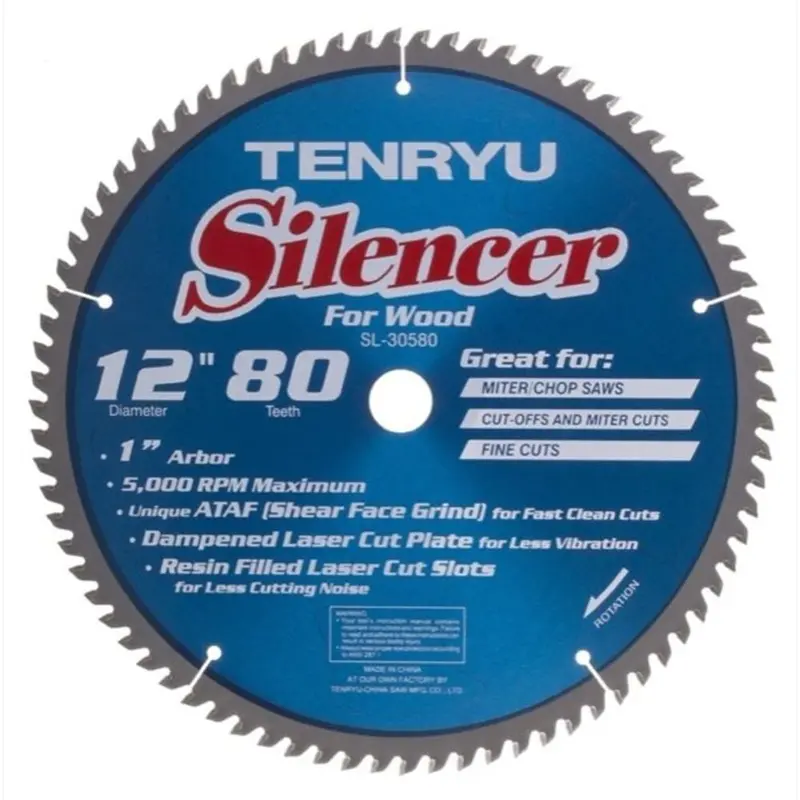 Tenryu SL-30580 Silencer-Series 12-Inch Precision Miter Saw Blade