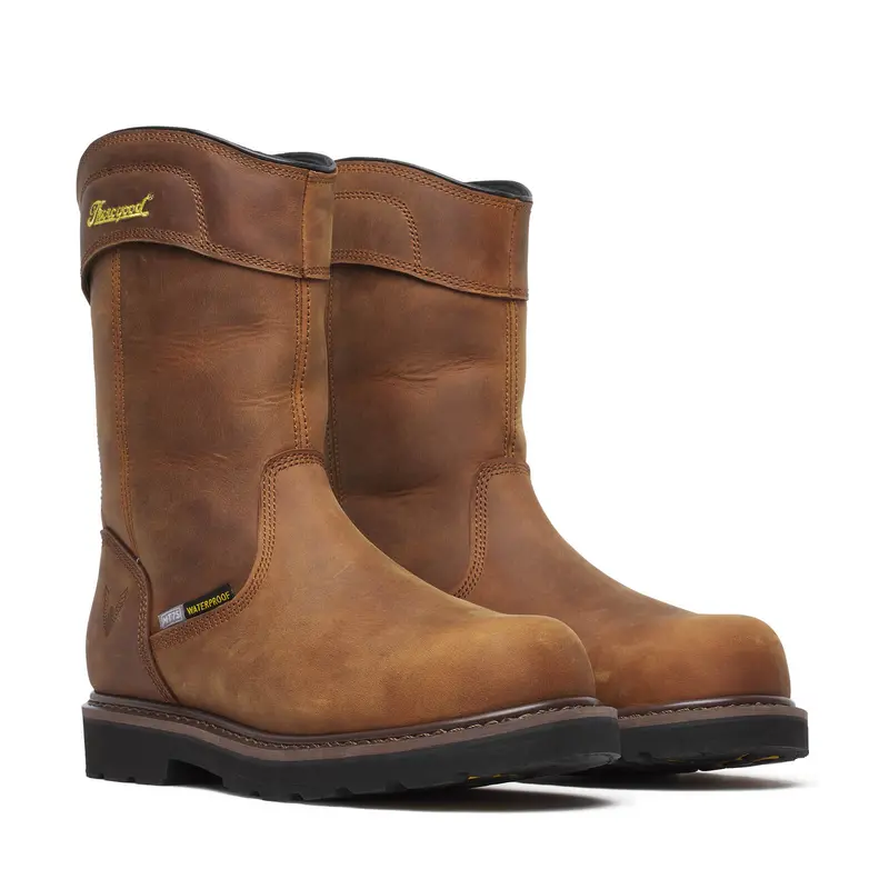 Thorogood Brown Leather Waterproof Composite-Toe Metguard Western Boot
