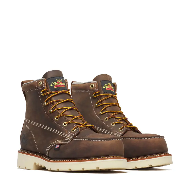 Thorogood Crazy Horse Leather Steel-Toe Moc Toe Work Boot – Made in USA