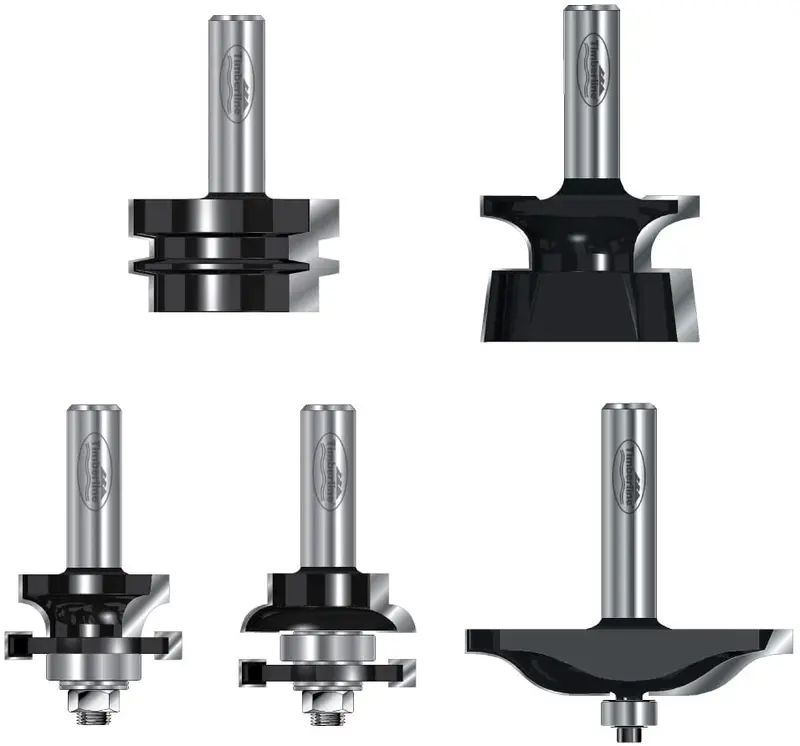 Timberline TRS-100 Cabinet Door Making Router Bit Set (5-Piece)