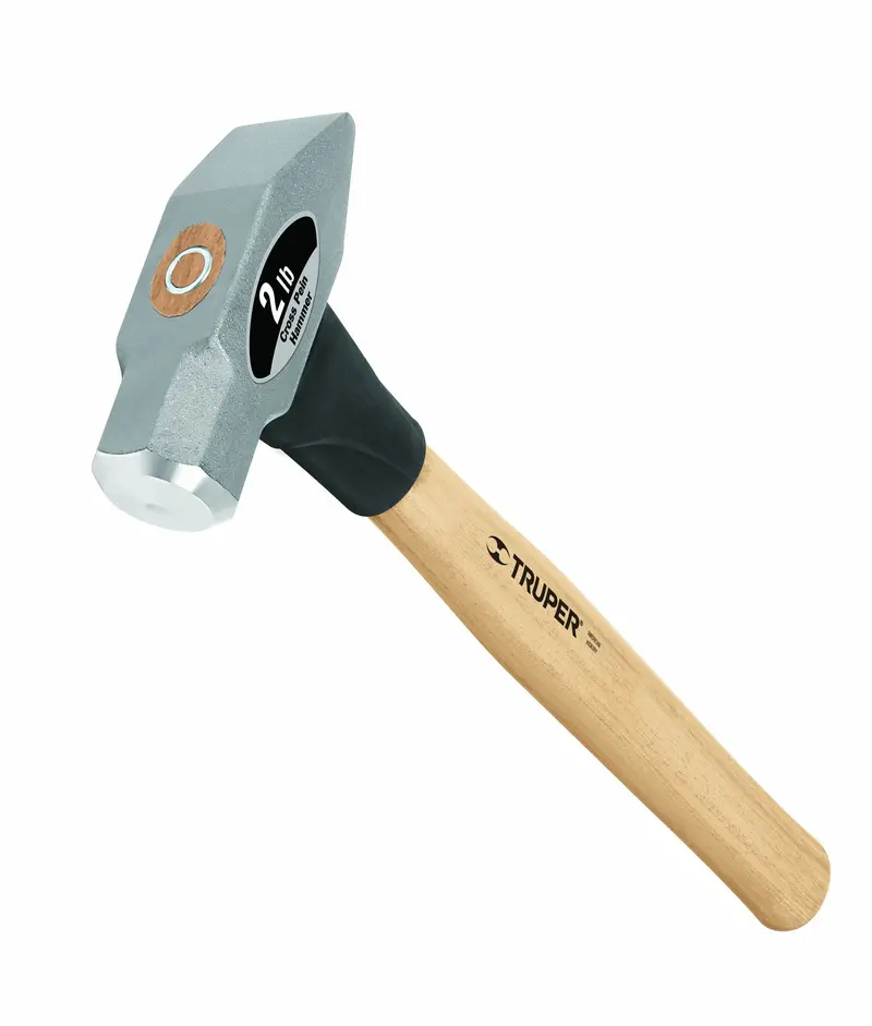 Truper 2-Pound Cross Peen Hammer with Hickory Handle – 16-Inch Length