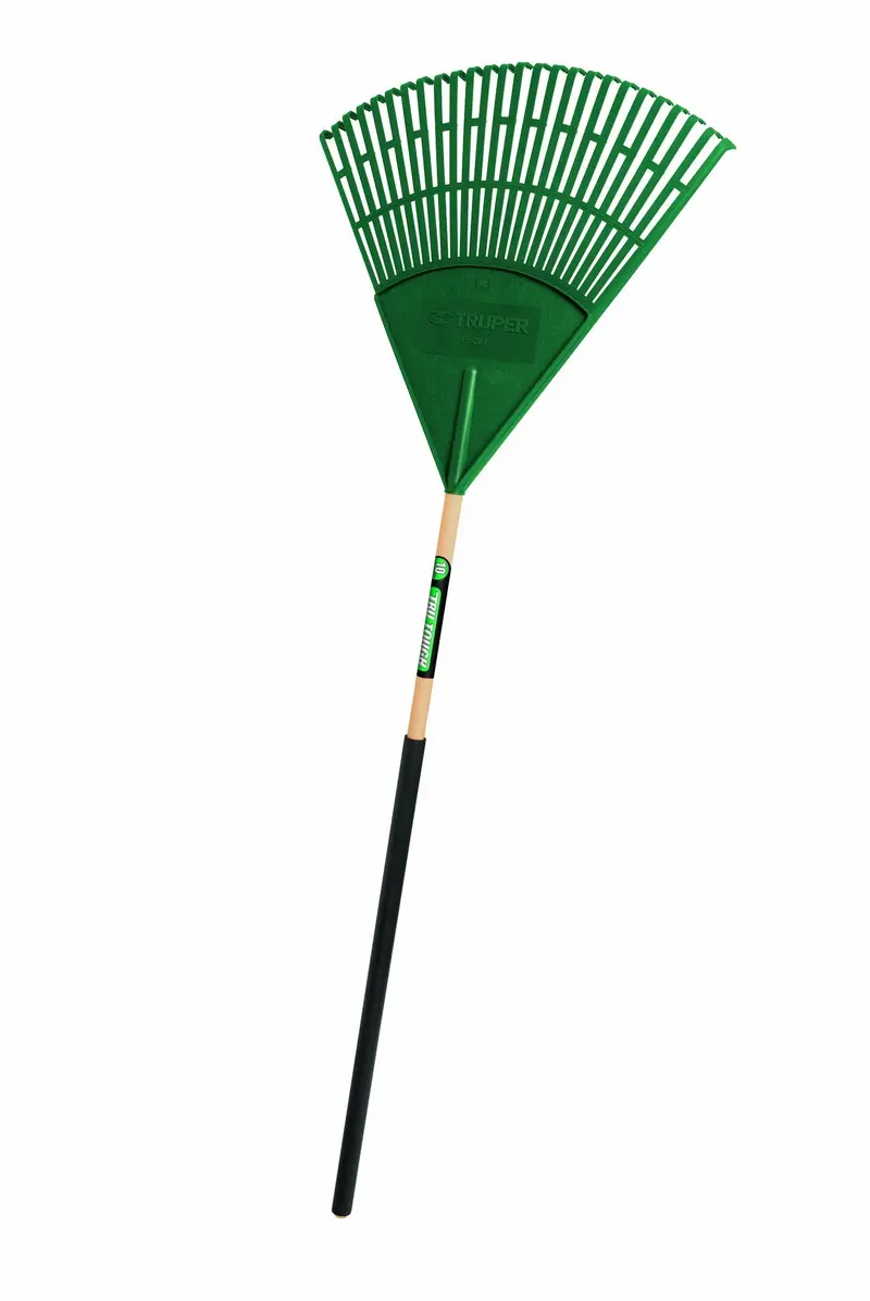 Truper Plastic Leaf Rake – 24-Inch Wide Head, 48-Inch Total Length with Comfort Grip