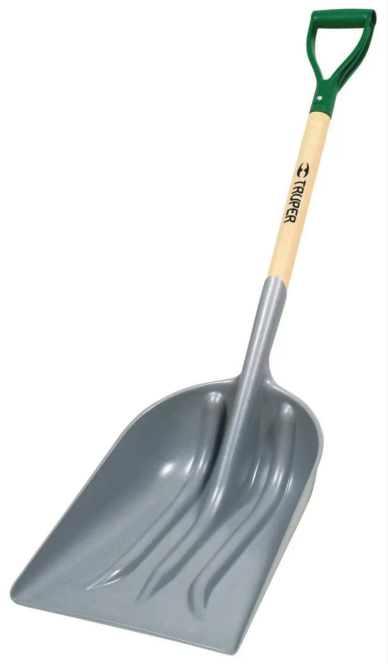 Truper Tru-Tough ABS Scoop #12 – 29-Inch D-Handle Design, White Finish