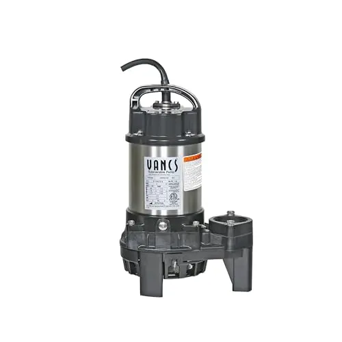 Tsurumi 4-PN Submersible Pond Pump – 1/2 HP, 115V, 2″ Discharge, 80 GPM Water Feature Pump