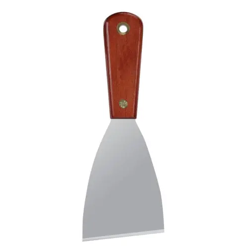 Warner 3″ Stainless Steel Stiff Scraper – Rosewood Handle, Multi-Surface Use