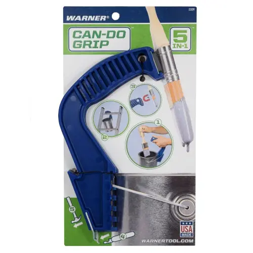 Warner Can-Do Grip 5-in-1 Paint Can Tool – Opener, Hanger, Magnet, and Hammer