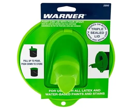 Warner Manufacturing 20640 1-Gallon Paint Spout Pour Lid – Green, Leak-Resistant Design