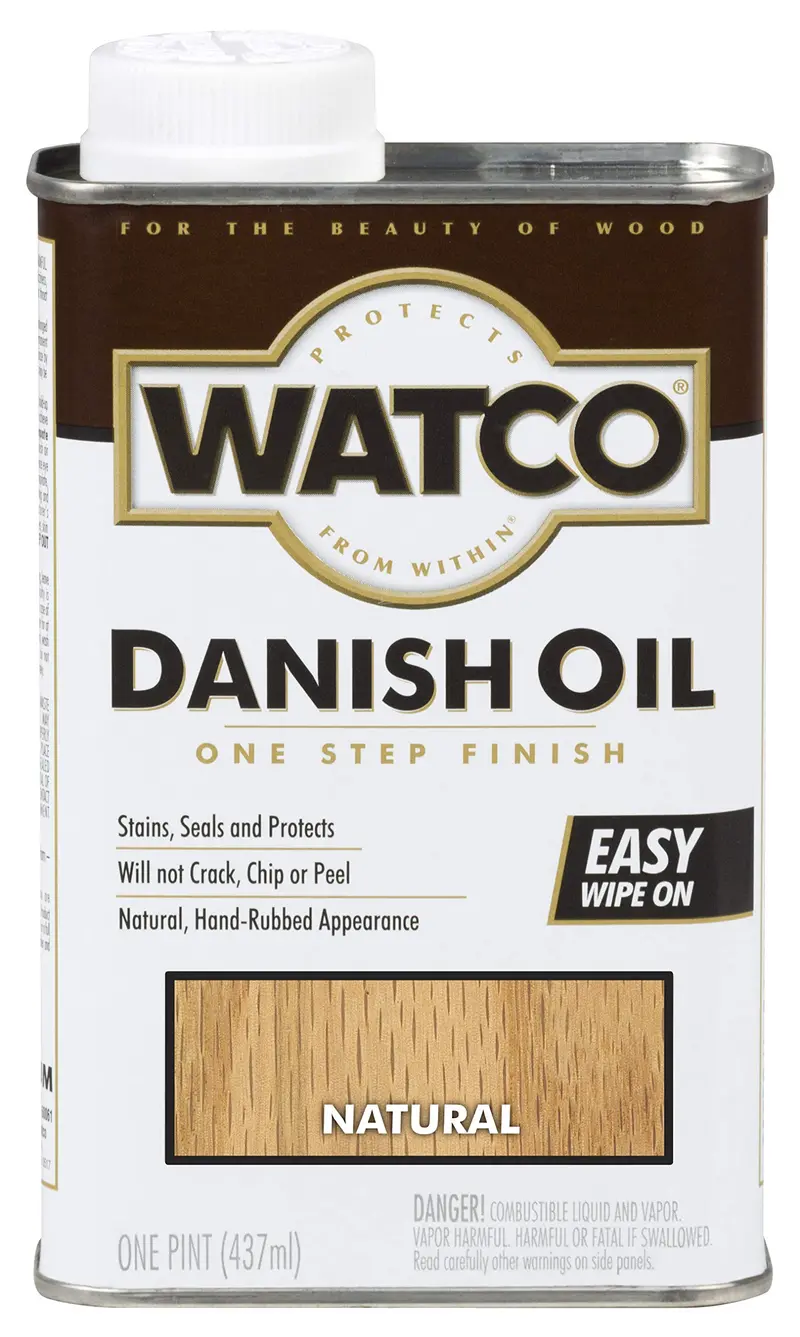 Watco Danish Oil Wood Finish – Low-VOC, Natural Tone, Pint Size