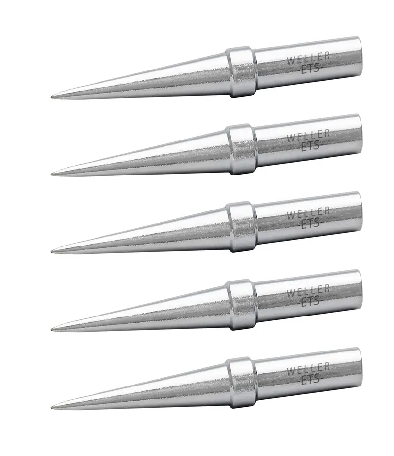 Weller WE1010 Conical Soldering Iron Tips – 0.4 mm (0.016″), Pack of 5 (TETS-5)