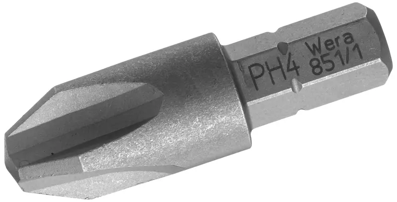 Wera 851/1 Z Sheet Metal Screwdriver Bit – Phillips PH4, 32mm Blade