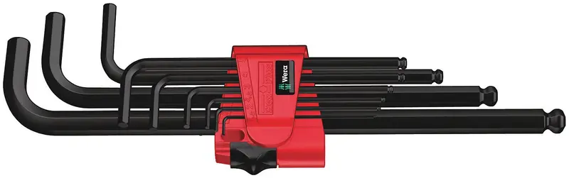 Wera 950 PKL/9 BM SB Ballpoint Hex Key Set – 9-Piece BlackLaser-Coated L-Keys