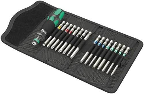 Wera Kraftform Kompakt 60 Interchangeable Screwdriver Set – 17-Piece, Tool Finder System