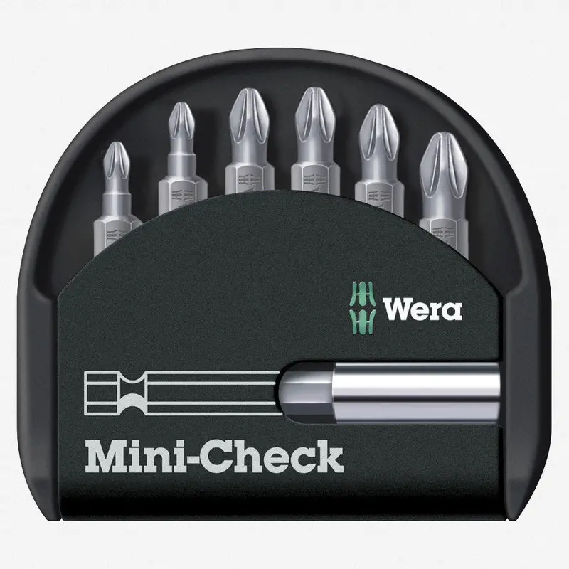 Wera Pozidriv Mini-Check PZ Sheet Metal Bit Set – 95056296001, Precision-Tip