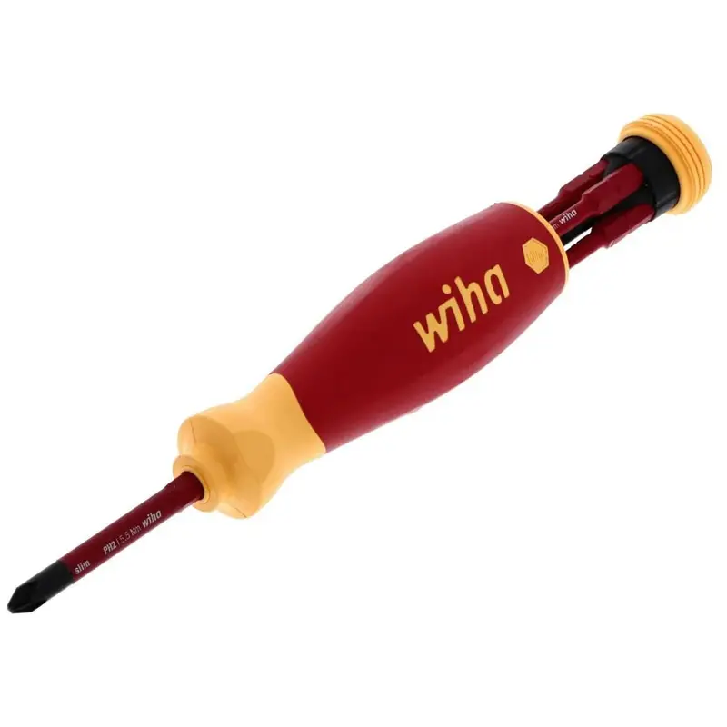 Wiha 28345 6-Piece Insulated SlimLine PocketMax Multi-Driver Set – Compact & Voltage-Rated