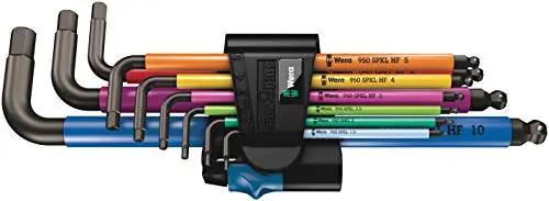 Wiha 950 SPKL/9 SM HF Multi-Color Metric L-Key Set – Laser-Black Finish