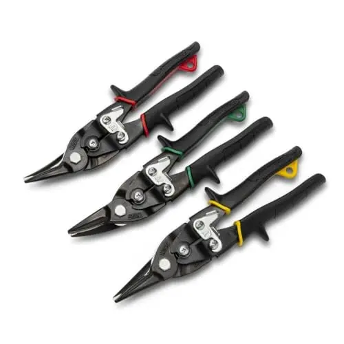 WISS Aviation Snip Set – 9.25-Inch, 3-Piece Stainless Steel Trimming Kit (Model M123P)