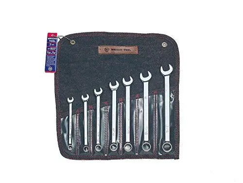 Wright Tool 7-Piece Full-Polish 12-Point Combination Wrench Set – 3/8″ to 3/4″