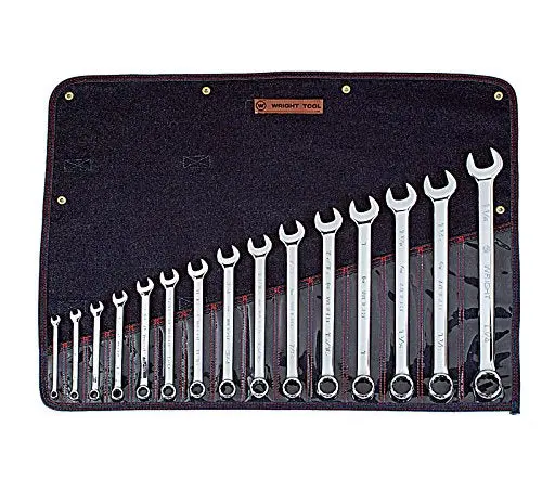Wright Tool 915 Silver 12-Point Combination Wrench Set (5/16″–1-1/4″, 15-Piece)