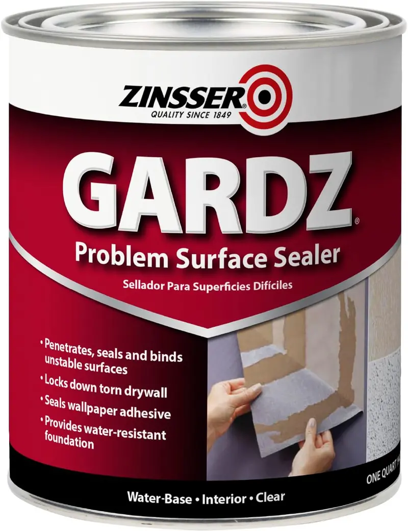 Zinsser Gardz Water-Based Surface Sealer – Quart, Clear, Fast-Drying Primer