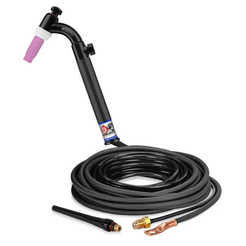 Ck Worldwide Ck17V-25-2 Fx Flex Head Tig Torch – Gas-Cooled, 150 Amp, 25 Ft Cables With Flow Control Valve 1