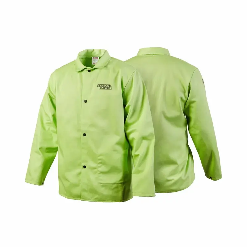 Lincoln Bright Fr Cloth Welding Jacket – Safety Lime Color 1